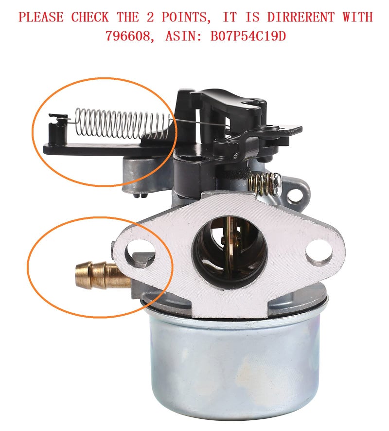 MDAIRC طقم حشوات فلتر خط الوقود كربوراتور mdairc لمحركات Briggs & Stratton 796608 111000 11P000 121000 12Q000 2700Psi 3000Psi 7.75Hp 8.75Hp 594287 799248 (591137 وفلتر) - Image 2